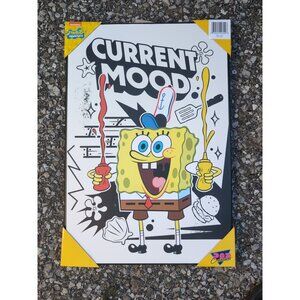 Spongebob "Current Mood" Wall hanging 19x13